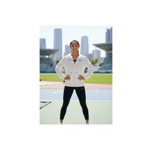 Nike Tokyo 2020 NBC Olympics Running Windbreaker Jacket Hooded‎ White Mens L